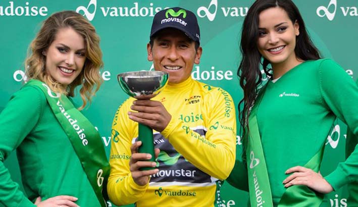 El ciclista colombiano del equipo Movistar, ya es segundo en la general del WorldTour.