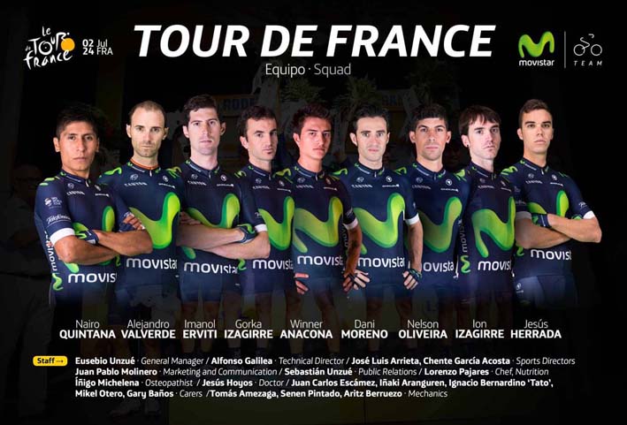 Nairo Quintana fue anunciado  como el líder del Movistar Team para el próximo Tour de Francia.