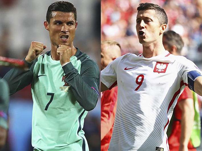 Polonia o Portugal, que han evitado la parte más dura del cuadro de eliminatorias se verán en semifinales con el ganador del duelo de cuartos de final entre Bélgica y Gales, que se enfrentan el viernes en Lille.