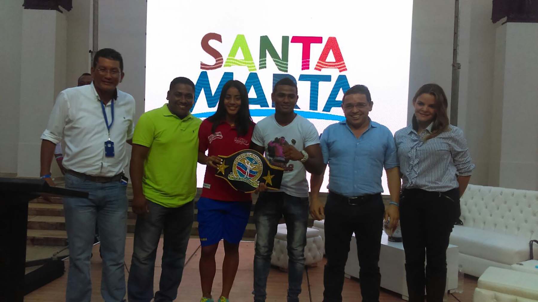  Rubén Cervera, Kerstinck Sarmiento, Gary Parejo, fueron los deportistas destacados que participaron del acto en la Quinta de San Pedro Alejandrino.