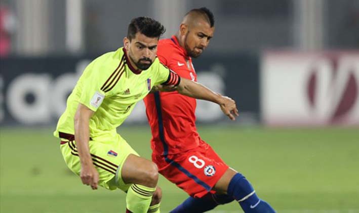 El jugador del Bayern de Múnich cumplió un partido de suspensión en el duelo de la semana pasada que Chile perdió 1-0 ante Argentina.