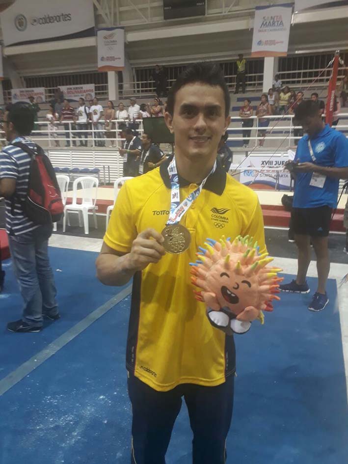 Calvo, consolidó su actuación con otra presea de oro. Santa Marta le sentó bien al atleta más ganador de la versión 18 de los Juegos Bolivarianos por el momento.