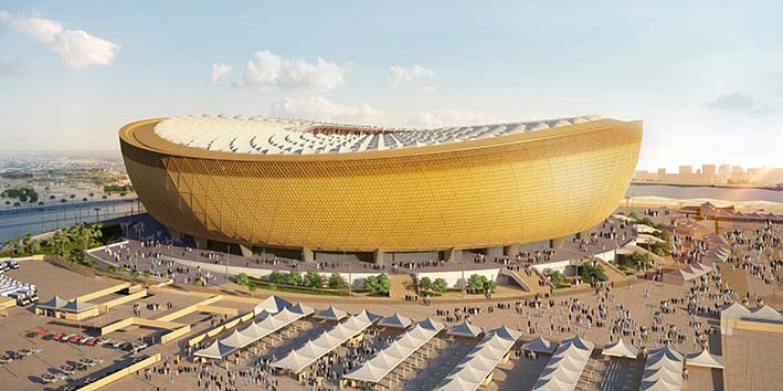 Es una especie de platillo volante con formas redondeadas que se construirá en Lusail, a unos 15 km de Doha. Tendrá 80.000 plazas y su construcción acabará en 2020. 