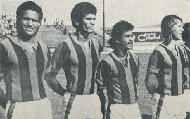 Radamel, García, Eduardo Vilarete, Javier Solarte y Miguel Ángel Guette, parte de la nómina del Unión Magdalena en la campaña de 1984.