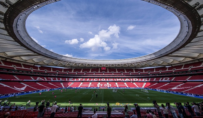 Vista del estadio Wanda Metropolitano de Madrid, sede de la final de la Liga de Campeones el próximo 1 de junio, una de las grandes citas del deporte en 2019. Fotos: EFE