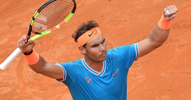 El tenista español Rafael Nadal va por su novena corona en el Master 1000 de Roma.