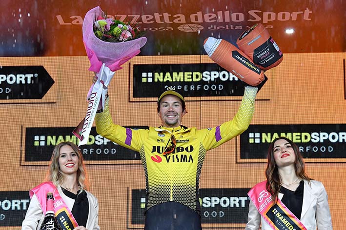 El esloveno Primoz Roglic del equipo Jumbo se quedó con la novena etapa del Giro de Italia.