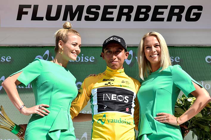 El ciclista colombiano es el líder de la Vuelta a Suiza, tras seis etapas disputadas.