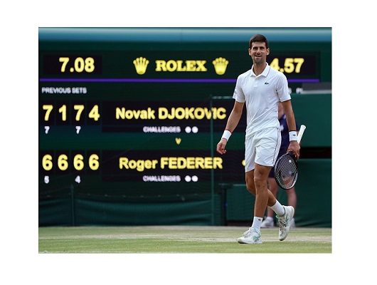 El serbio Novak Djokovic, número uno del mundo, venció al suizo Roger Federer y sumó su quinto título en Wimbledon.