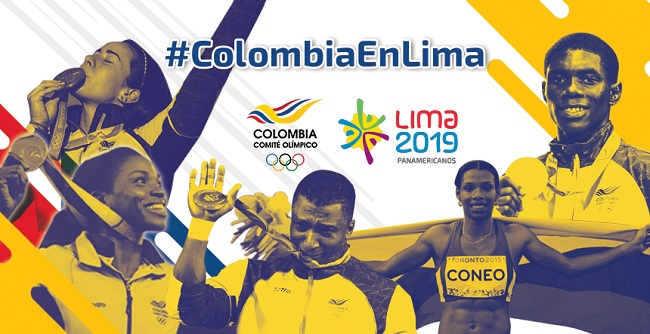 Afiche promocional de la delegación colombina a los Panamericanos.