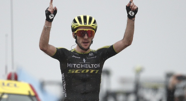 Simon Yates, ganador de la última etapa de los pirineos, en el Tour de Francia.