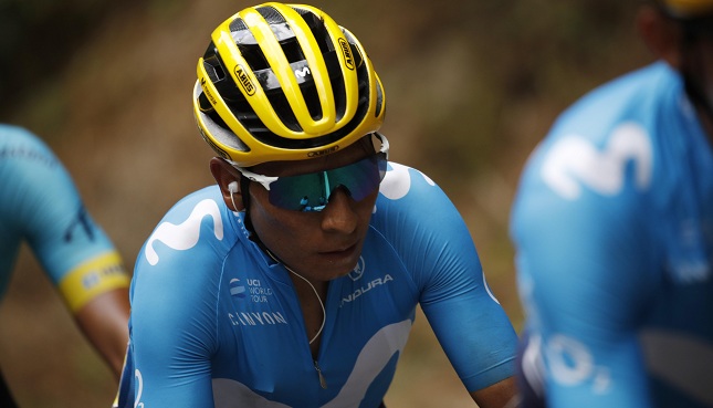Nairo Quintana, ciclista colombiano del equipo Movistar.