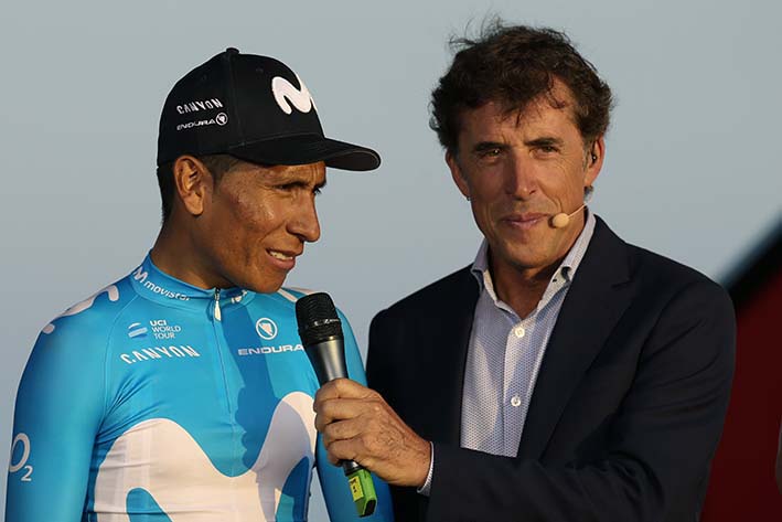 Nairo Quintana dice que el favorito en la Vuelta a España es el esloveno Primoz Roglic.