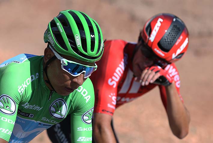 Nairo Quintana sorprendió en la etapa 17 y ahora es segundo en la general a 2:24 segundos del líder Primoz Roglic.