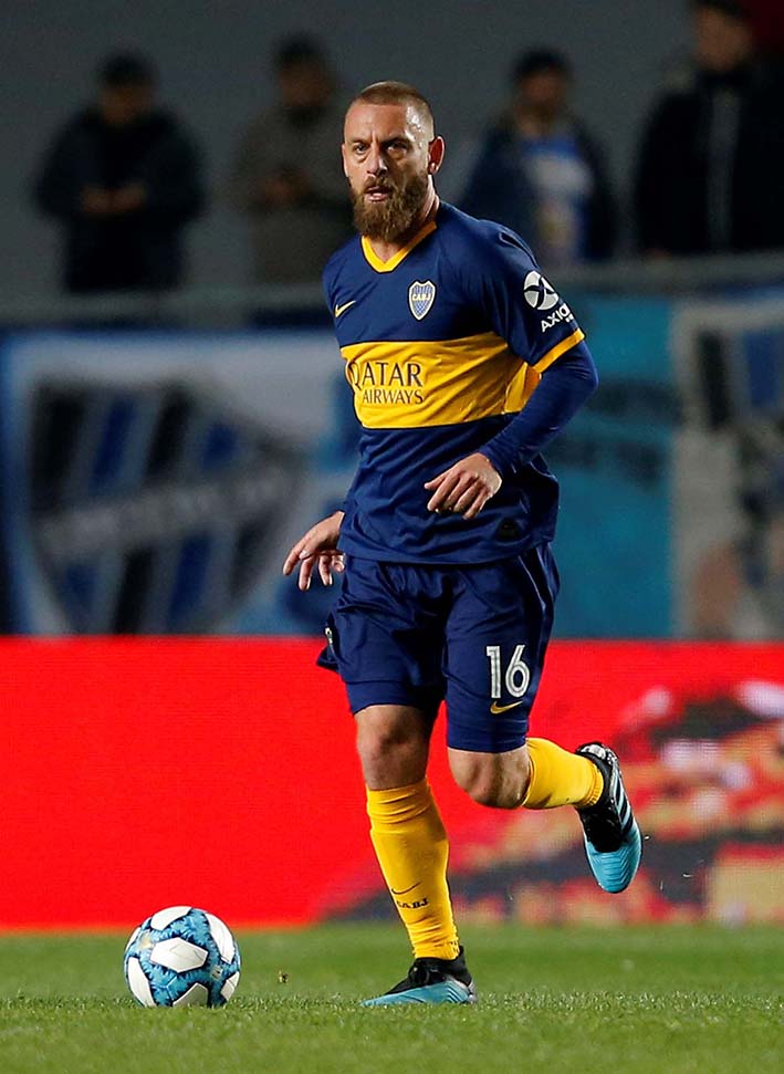 El italiano Daniele De Rossi en un partido con su nuevo equipo, Boca Juniors. 