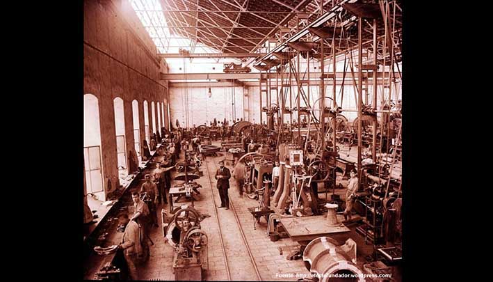 Imagen a inicios de la Revolución Industrial   