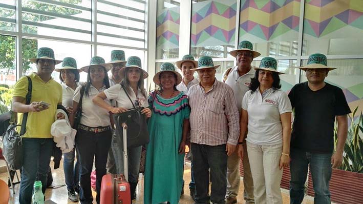 La delegación de empresarios guajiros del sector turismo de La Guajira que participarán en  Fitur, la tercera feria de turismo más grande e importante del mundo.