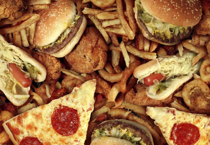 El alto consumo de grasa es malo para la salud. 