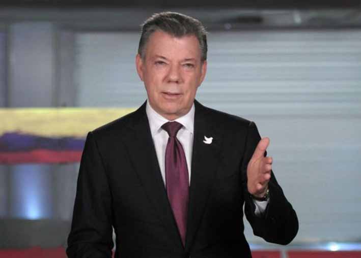 Juan Manuel Santos,  Presidente de la República.