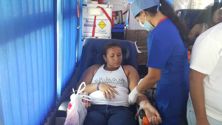 Aspecto de la jornada de donación de sangre que realizaron ayer en Riohacha.