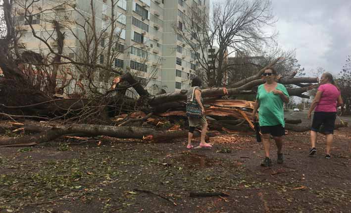 Vista de los daños causados por el huracán María, a su paso por Puerto Rico. Al mismo tiempo trata de restablecer la normalidad que ha devastado el fenómeno natural de norte a sur. EFE