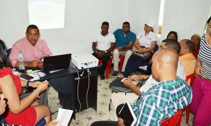 Aspecto de la reunión en la cual se creó el Comité del Adulto Mayor en Riohacha.