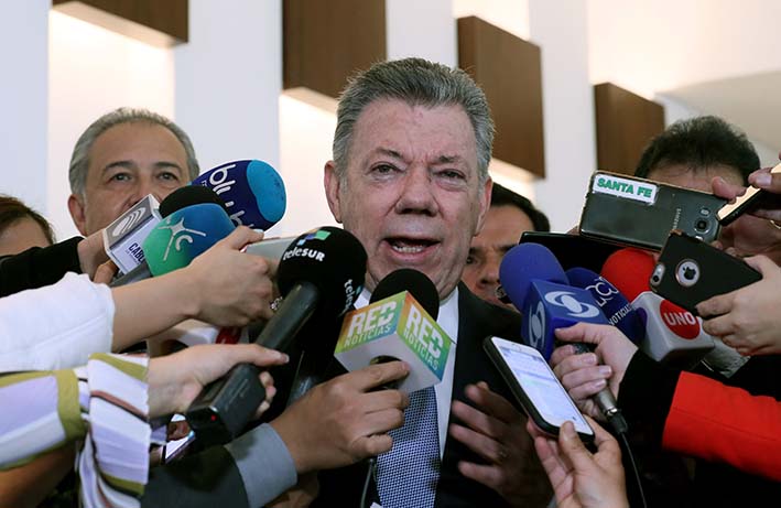 El presidente Juan Manuel Santos aseguró que entrar a la Organización para la Cooperación y el Desarrollo Económico, Ocde, es "un paso importantísimo para modernizar" el país. EFE.