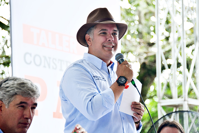 Iván Duque, presidente de Colombia, estuvo de visita en Amagá, Antioquia.