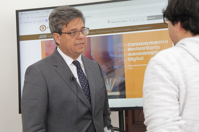 La propuesta de Colombia será llevada ante Consejo Directivo del Clad a través del director de Función Pública, Fernando Grillo. Foto: Función Pública.
