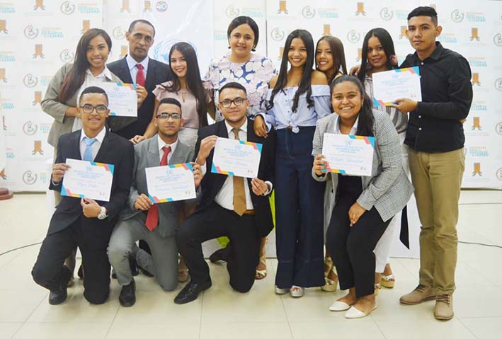 Aspecto de los estudiantes del tercer semestre de Derecho de la Universidad de La Guajira.