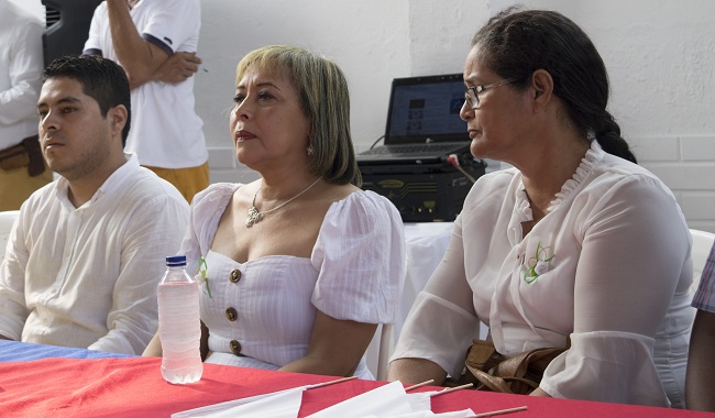 La aspirante a la Alcaldía de Ciénaga, Blanca Fernández Guerrero en momentos del lanzamiento de su campaña.