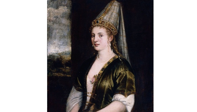 Retrato de Roxelana por Tiziano.