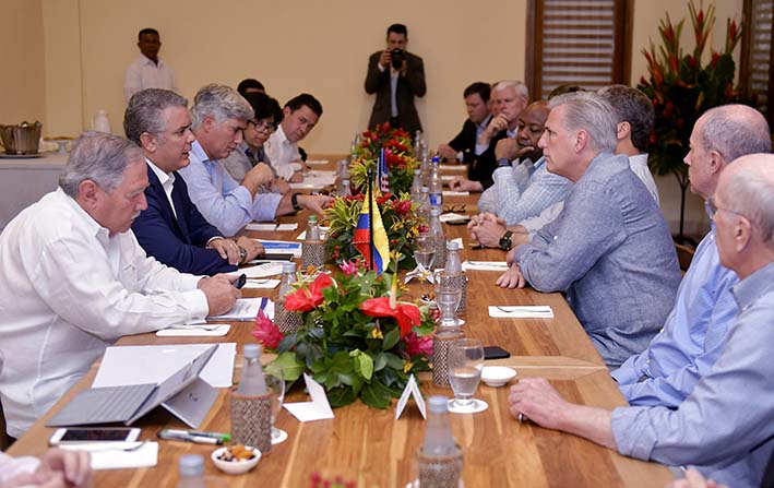 Iván Duque, destacó el apoyo bicameral y bipartidista de los políticos de Estados Unidos a Colombia.