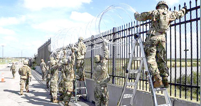 Estados Unidos tiene desplegados ya a unos 6.000 militares en la frontera con México, entre soldados activoS y reservistas de la Guardia Nacional