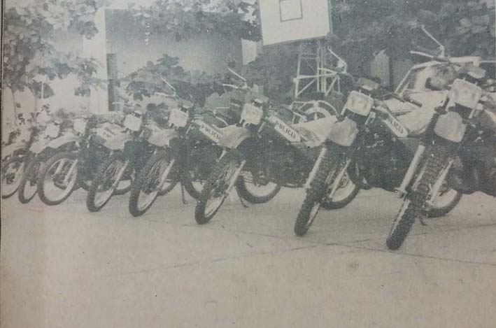 Motocicletas entregadas por el alcalde Edgardo Vives Campo a la policía para reforzar el patrullaje y vigilancia en la ciudad.