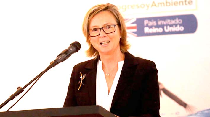 La embajadora de la UE en Colombia, Patricia Llombart, afirmó que la protección de líderes es "una prioridad dentro de las prioridades" de la Unión Europea en Colombia. Foto: EFE.
