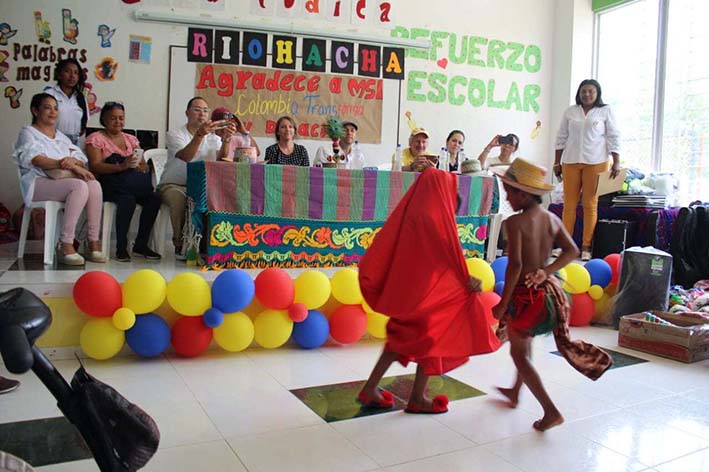 Con una muestra cultural fueron recibidas las donaciones que le hicieron a la Casa lúdica de la Comuna 7 de Riohacha.