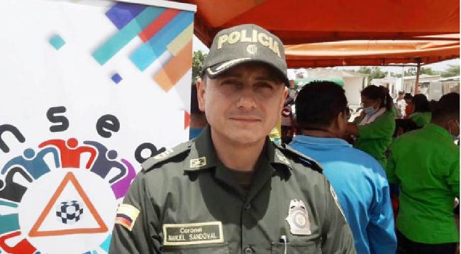 Henry Manuel Sandoval, comandante de Policía La Guajira.