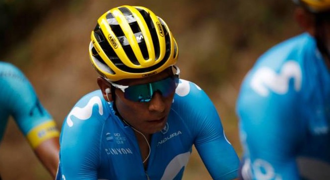 Nairo Quintana, ciclista colombiano que ocupa el puesto número 13 en el Tour de Francia.
