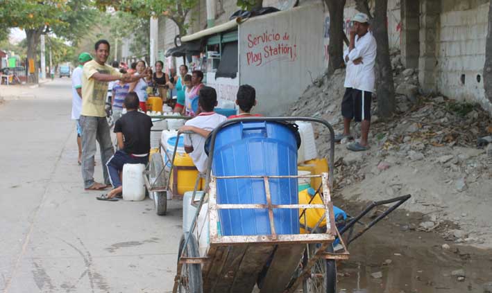 En ese momento eran 150 barrios los que presentaban el desabastecimiento de agua