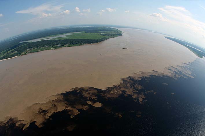 La Amazonía atesora casi el 20 % de las reservas de agua dulce del planeta, un recurso que, según la ONU, puede ser motivo de "guerras" durante el siglo XXI. Foto EFE.