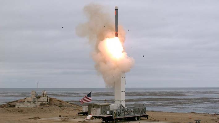 En una intervención ante el Consejo de Seguridad de Rusia, llamó la atención sobre el hecho de que Estados Unidos ensayara desde tierra un misil de crucero con un alcance de más de 500 kilómetros
