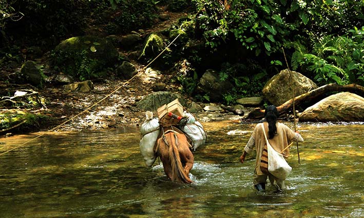 Pueblos indígenas que residen en la Sierra Nevada aprovechan sus ríos para diferentes actividades cotidianas