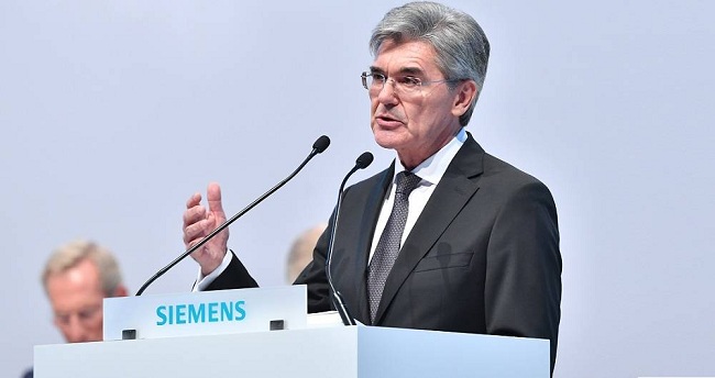 Joe Kaeser, director general de Siemens, encargado de anunciar la millonaria inversión.