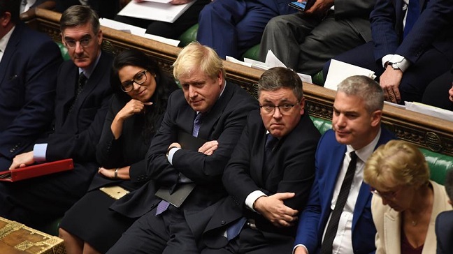 El primer ministro británico, Boris Johnson, logró el respaldo preliminar del Parlamento