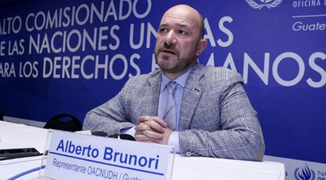 Alberto Brunori, representante en el país de la alta comisionada de la ONU para los DD HH. Foto Proceso Digital.