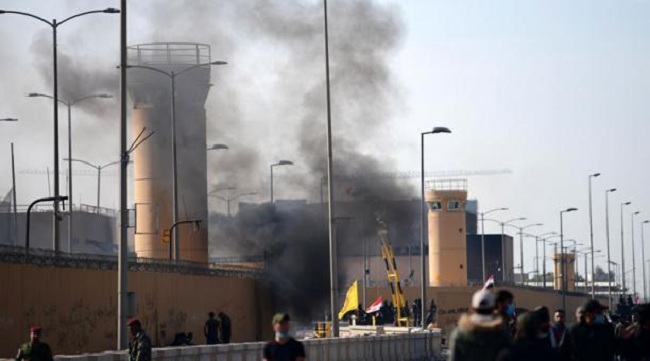 Cinco cohetes Katiusha impactaron este domingo en las proximidades de la Embajada estadounidense en la capital iraquí.
