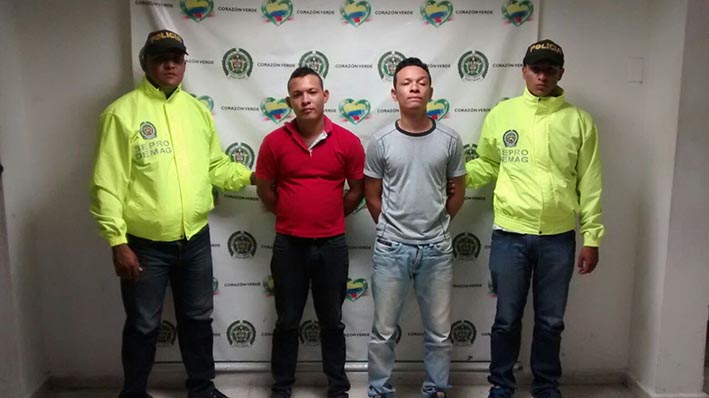 En el municipio de Guamal se logró la captura de Andrés Damián Olmo Castro de 25 años de edad y en Santa Ana se logró la captura de Didier Elías Padilla Acuña de 22 años de edad.