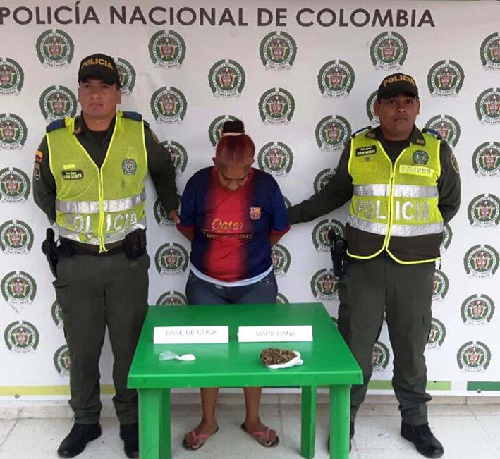 Isabel María de la Hoz Pacheco, de 54 años, ama de casa y residenciada en el barrio La Floresta fue capturada por micrográfico de estupefaciente. 