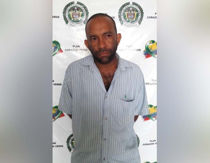 Anderson Hernández Barros, de 36 años, quien tenía orden de captura como presunto responsable de los delitos de homicidio, hurto y porte ilegal de armas.